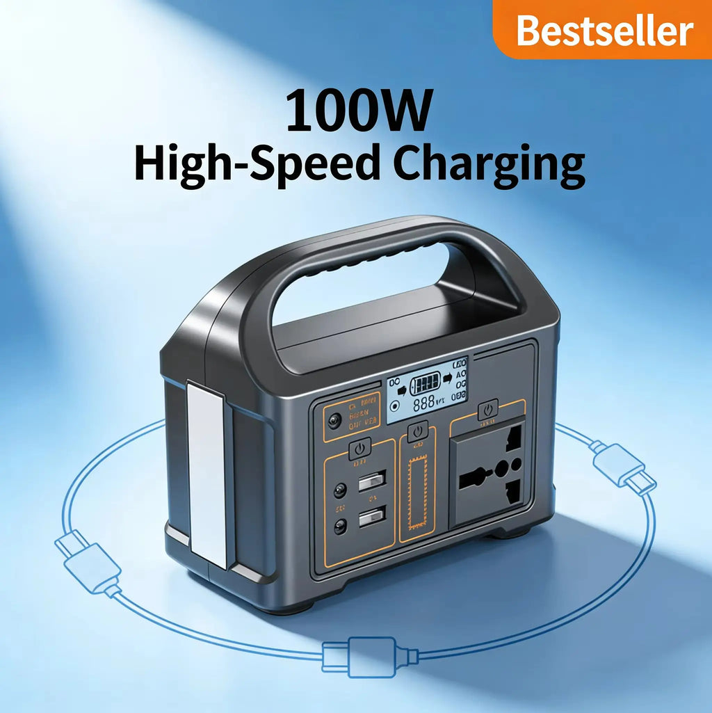 100W 24000mAh Portable Power Station ~ Solar Generator