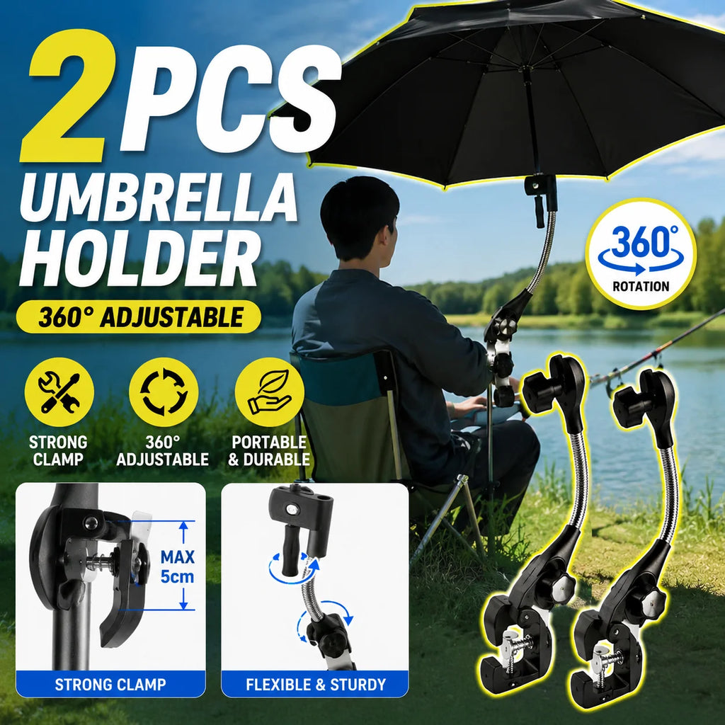 Camping/Fishing Umbrella Holder ~ Clamp Bracket Adjustable Universal