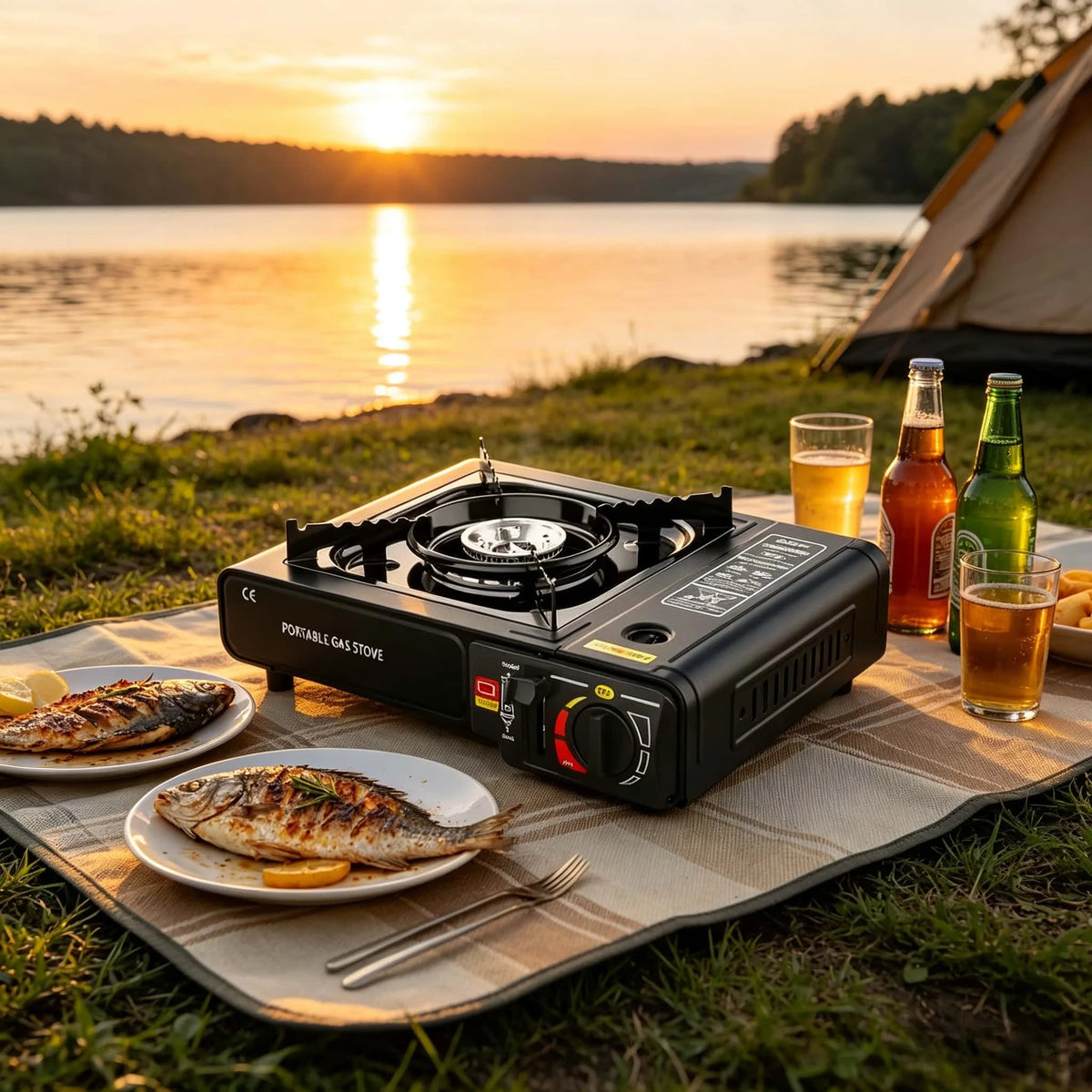 Portable Single Butane Gas Camping Stove 2.4kW