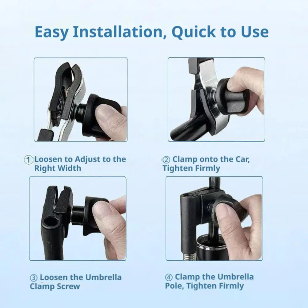 Camping/Fishing Umbrella Holder ~ Clamp Bracket Adjustable Universal
