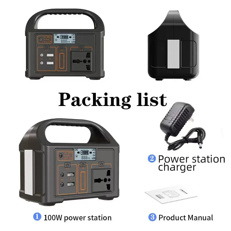100W 24000mAh Portable Power Station ~ Solar Generator