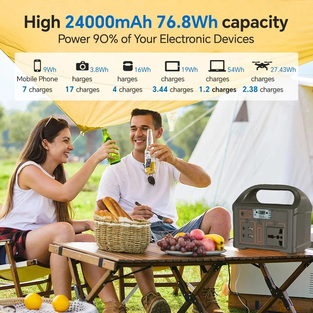 100W 24000mAh Portable Power Station ~ Solar Generator