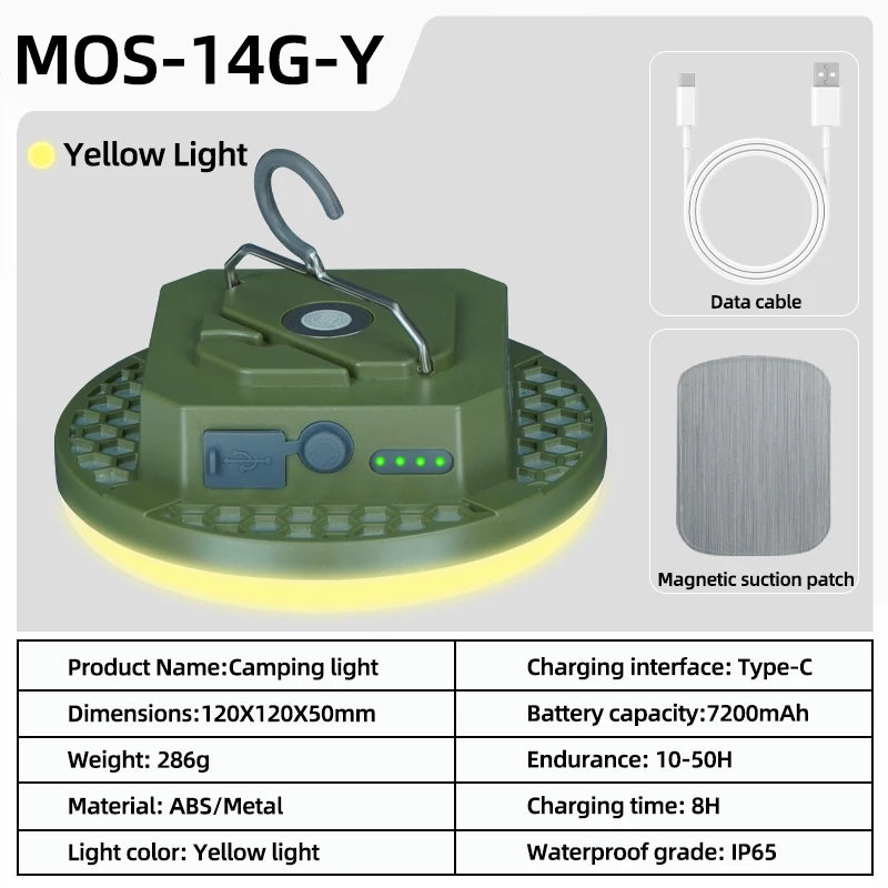 MOSLIGHTING Camping Light ~ Rechargeable USB-C