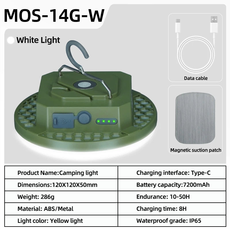 MOSLIGHTING Camping Light ~ Rechargeable USB-C